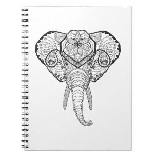 Caderno Espiral Cabeça inspirada do elefante