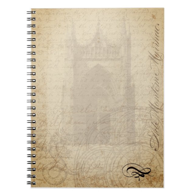 Caderno Espiral Cabeçalho Medieval - Palimpsesto (Frente)