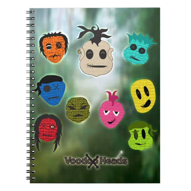 Caderno Espiral Cabeças Voodoo ~ Pântano (Frente)