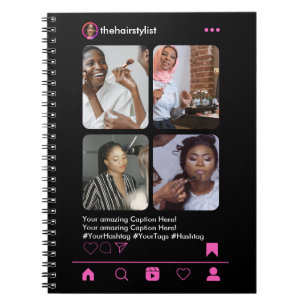 Caderno Espiral Cabeleireiro Instagram
