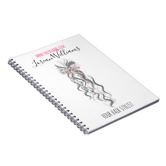 Caderno Espiral Cabelo ondulado do tipo pajé branco Pastel Salão F