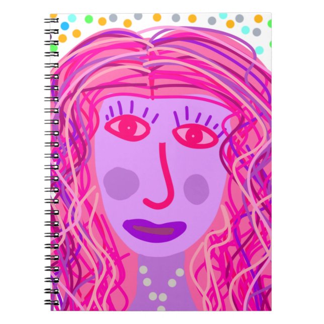 Caderno Espiral Cabelo: Um Retrato Abstrato (Frente)