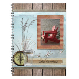 Caderno Espiral Cabine, casa de campo ou guestbook do barco