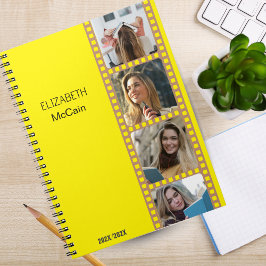 Caderno Espiral Cabine de Foto Amarela - Personalizada Moderna e T