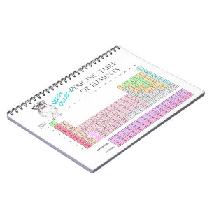 Caderno Espiral Cabine mesa periódica de elementos Notebook