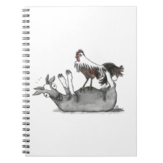Caderno Espiral Cabra e galinha de desmaio
