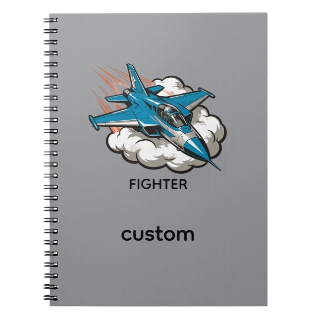 Caderno Espiral Caça a Jato Supersônico (Frente)