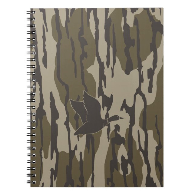 Caderno Espiral Caça ao Pato de Camo da Velha Escola (Frente)