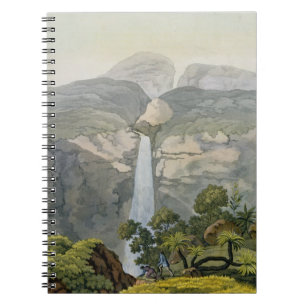 Caderno Espiral Cachoeira de Vinagre do rio, perto do vulcão de