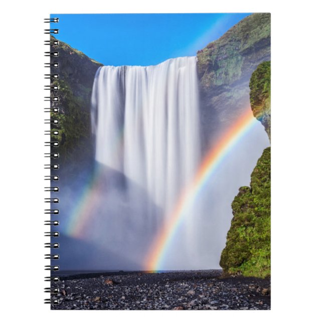 Caderno Espiral Cachoeira e arco-íris (Frente)