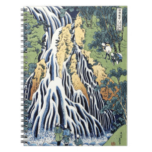 Caderno Espiral cachoeira Kirifuri perto da montanha Kurokami Hous