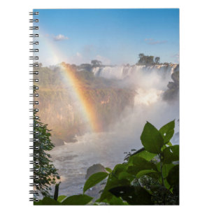 Caderno Espiral Cachoeiras de Iguazú com arco-íris, Argentina