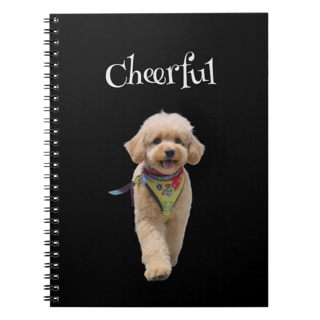 Caderno Espiral Cachorrinho de Pelúcia Marfim (Frente)