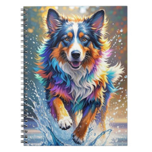 Caderno Espiral Cachorro alegre e alegre e divertido, salgado