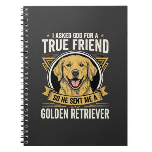 Caderno Espiral Cachorro Amigo Verdadeiro Retriever Dourado