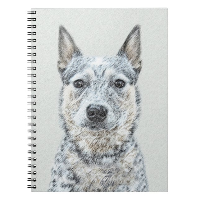 Caderno Espiral Cachorro Australiano - Arte Cachorro Original Boni (Frente)