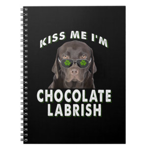 Caderno Espiral Cachorro Beije-me Sou Chocolate Labrish