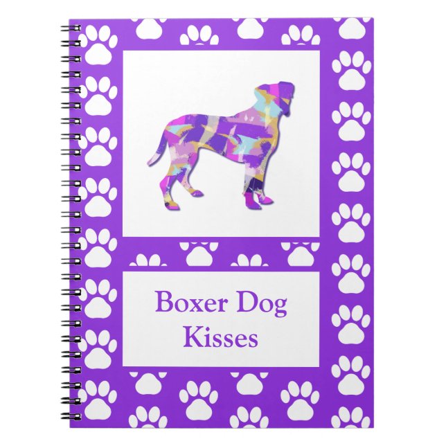 Caderno Espiral Cachorro-Boxeque Silhouette Cute PPY&B (Frente)