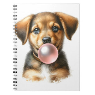 Caderno Espiral Cachorro Cachorro Cachorro Soprando Goma de Bolha