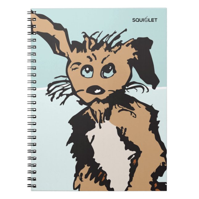 Caderno Espiral Cachorro Cachorro Com Olhos Azuis (Frente)