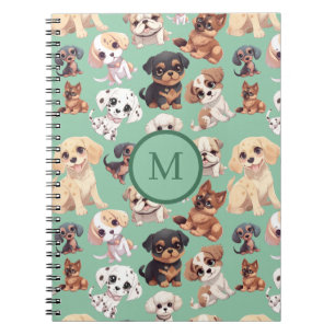 Caderno Espiral Cachorro Cachorro Verde