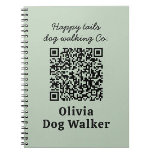 Caderno Espiral Cachorro Caminhante código QR marca comercial Cord