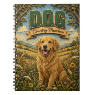 Caderno Espiral Cachorro Campo Prado POPCUT