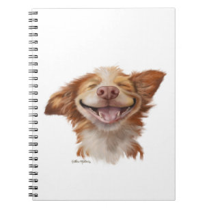 Caderno Espiral Cachorro Cartoon com Grande Sorriso