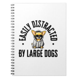 Caderno Espiral Cachorro Chihuahua Engraçado Facilmente Distraido