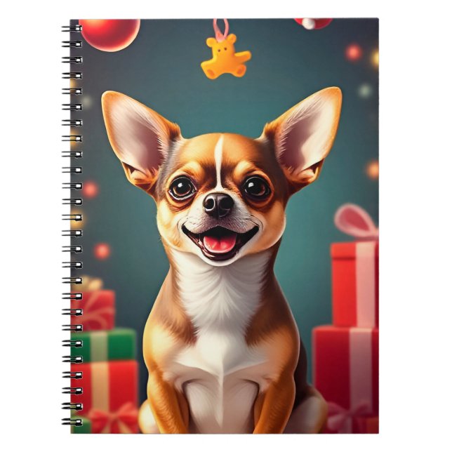 Caderno Espiral Cachorro Chihuahua Sorridente (Frente)