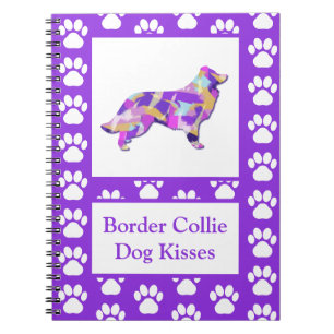 Caderno Espiral Cachorro Collie Beija-se Silhout Cute PPY&B