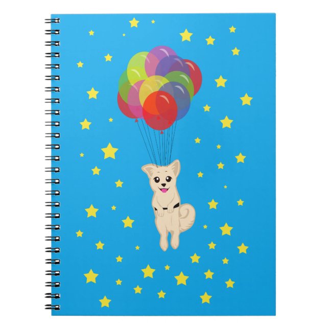Caderno Espiral Cachorro com Balões (Frente)