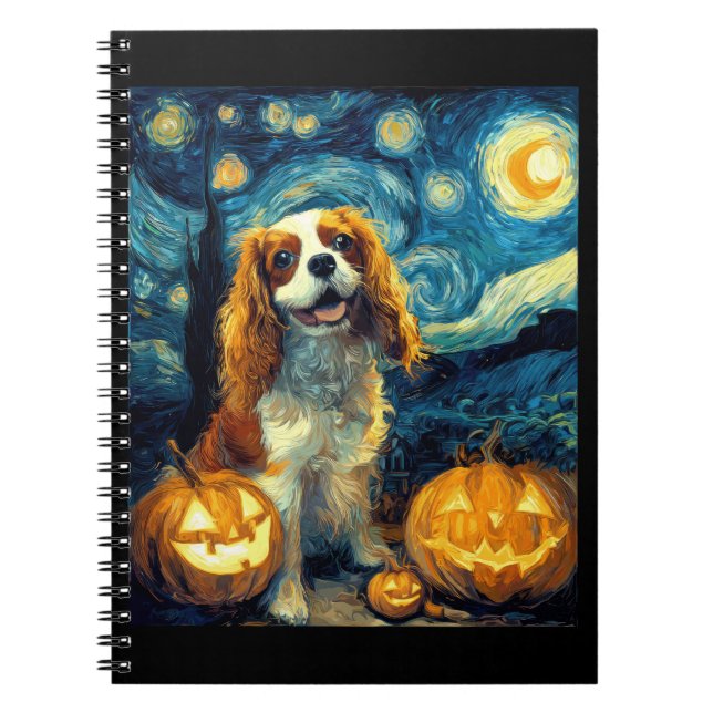 Caderno Espiral Cachorro Cute Cavalier King Charles Spaniel Hallow (Frente)