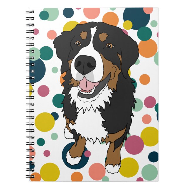 Caderno Espiral Cachorro da Montanha Bernese (Frente)