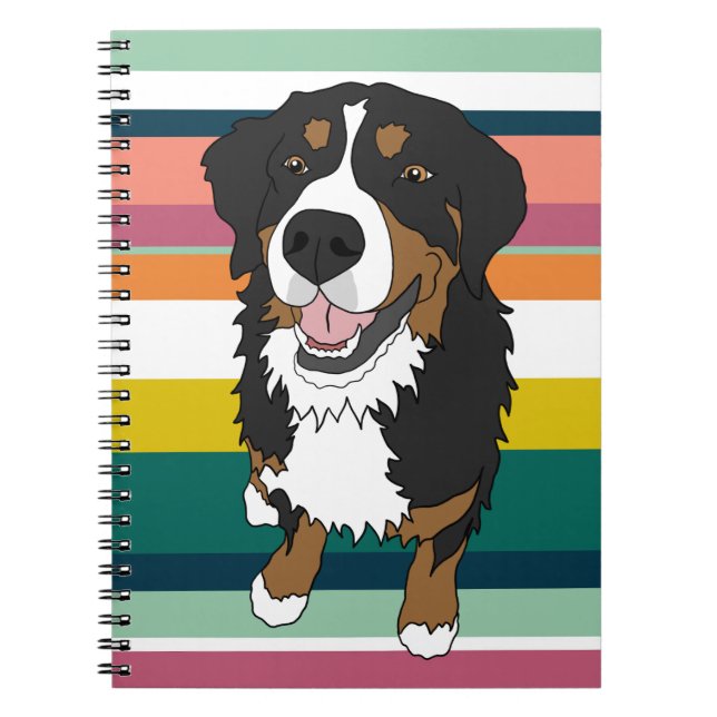 Caderno Espiral Cachorro da Montanha Bernese (Frente)