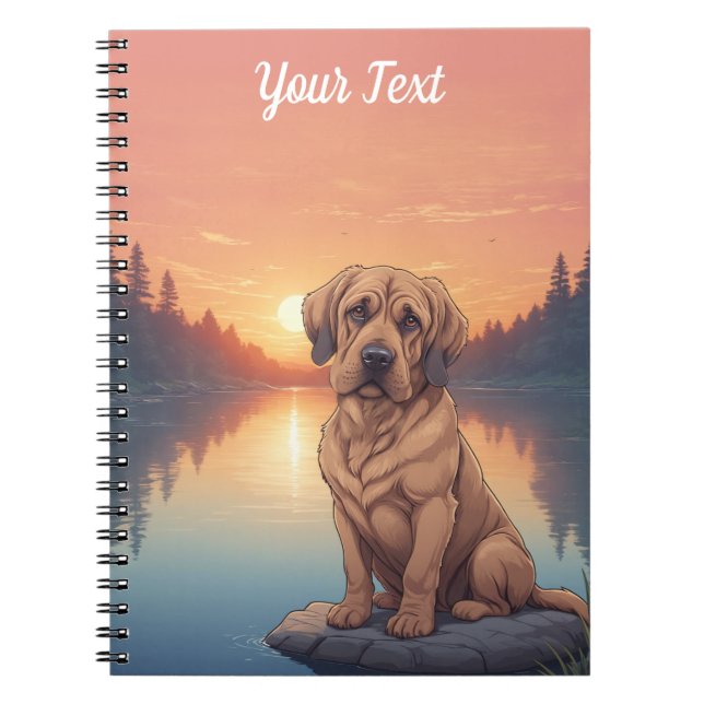 Caderno Espiral Cachorro de Caça pelo Lago (Frente)