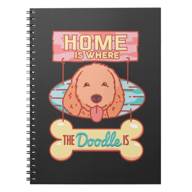 Caderno Espiral Cachorro de Goldendoodle (Frente)