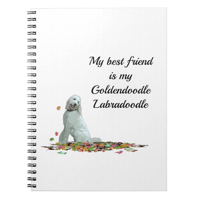 Caderno Espiral Cachorro De Labradoodle Deixa Notebook Espiral (Frente)