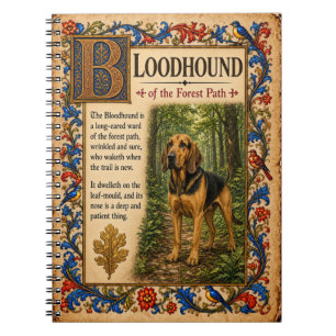 Caderno Espiral Cachorro de Sangue, Arte do Bestiário Medieval