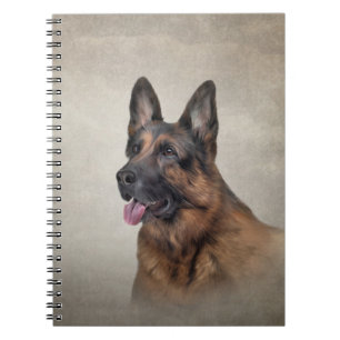 Caderno Espiral Cachorro do German shepherd de Desenho