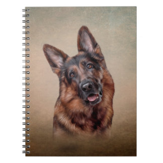 Caderno Espiral Cachorro do German shepherd de Desenho