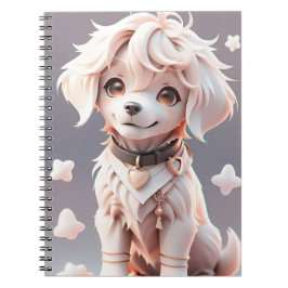 Caderno Espiral Cachorro do Retriever de Ouro Chibi