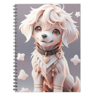 Caderno Espiral Cachorro do Retriever de Ouro Chibi