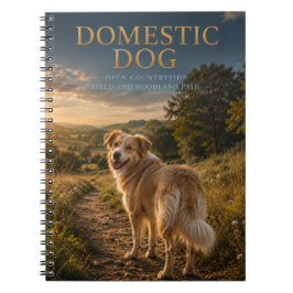 Caderno Espiral Cachorro Doméstico Caminho Campestre ANIMAIS
