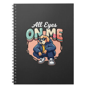 Caderno Espiral Cachorro Drip Todos Os Olhos Em Mim