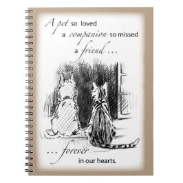 Caderno Espiral Cachorro e Gato Olhando para a Janela, Simpatia Pe