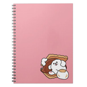 Caderno Espiral Cachorro Engraçado e Design de S'more – Pun para A