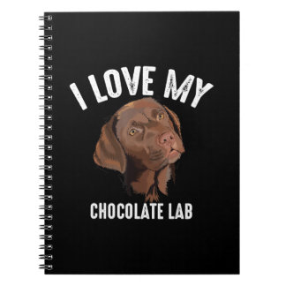 Caderno Espiral Cachorro | Eu Amo Meu Laboratório De Chocolate