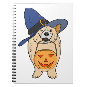 Caderno Espiral Cachorro Feiticeira Abóbora