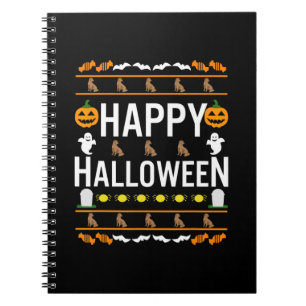 Caderno Espiral Cachorro Feliz Chocolate de Halloween Labrador